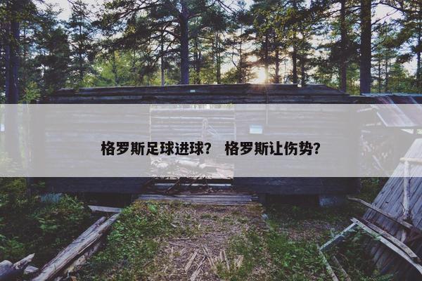格罗斯足球进球？ 格罗斯让伤势？