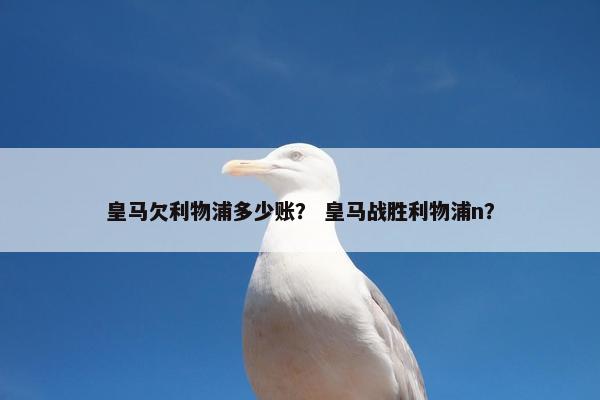 皇马欠利物浦多少账？ 皇马战胜利物浦n？