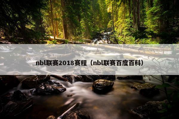 nbl联赛2018赛程（nbl联赛百度百科）