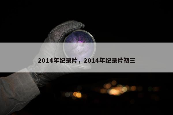 2014年纪录片，2014年纪录片初三