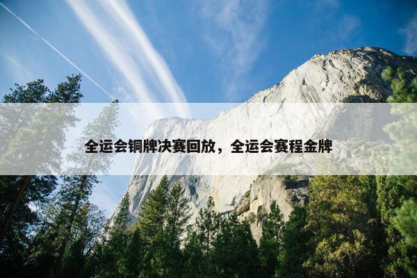 全运会铜牌决赛回放，全运会赛程金牌