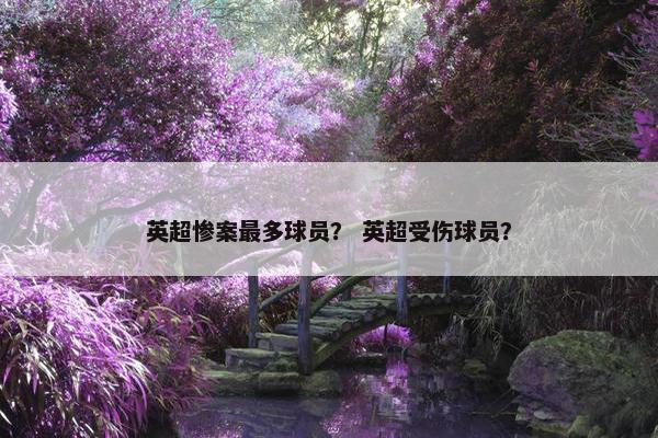 英超惨案最多球员？ 英超受伤球员？