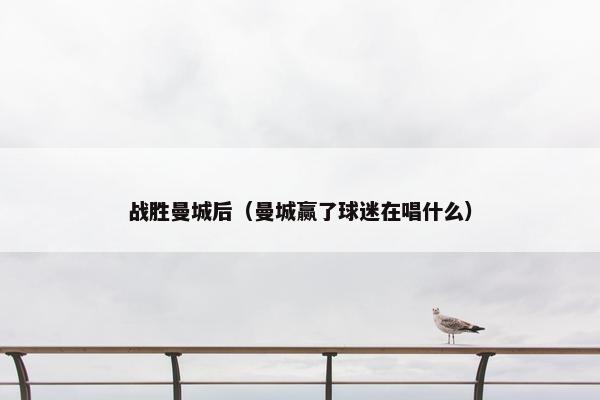 战胜曼城后（曼城赢了球迷在唱什么）