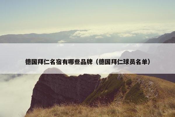 德国拜仁名宿有哪些品牌（德国拜仁球员名单）