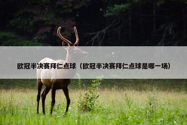 欧冠半决赛拜仁点球（欧冠半决赛拜仁点球是哪一场）