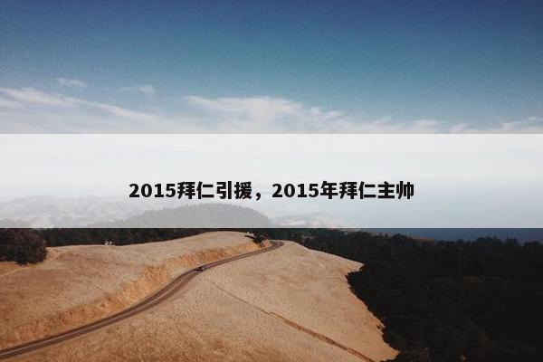 2015拜仁引援，2015年拜仁主帅