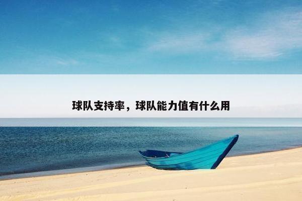 球队支持率，球队能力值有什么用