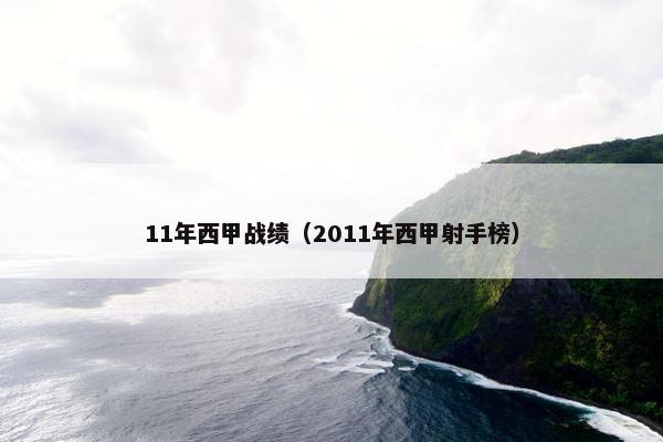 11年西甲战绩（2011年西甲射手榜）