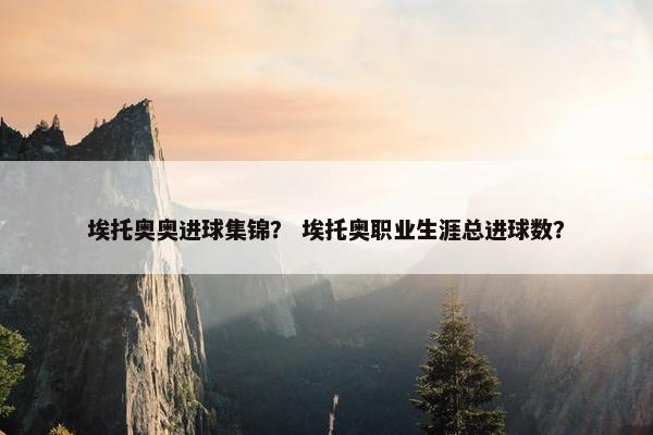 埃托奥奥进球集锦？ 埃托奥职业生涯总进球数？