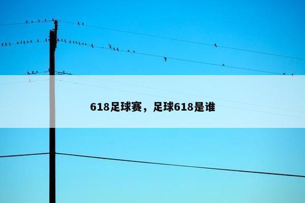 618足球赛，足球618是谁