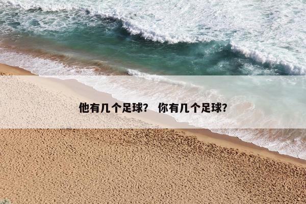 他有几个足球？ 你有几个足球？