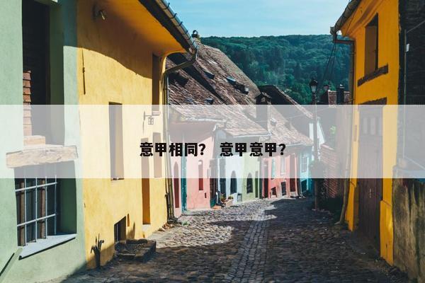 意甲相同？ 意甲意甲？