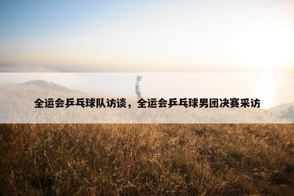 全运会乒乓球队访谈，全运会乒乓球男团决赛采访