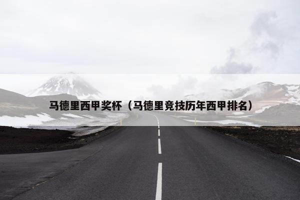 马德里西甲奖杯（马德里竞技历年西甲排名）