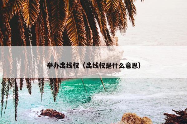 举办出线权（出线权是什么意思）