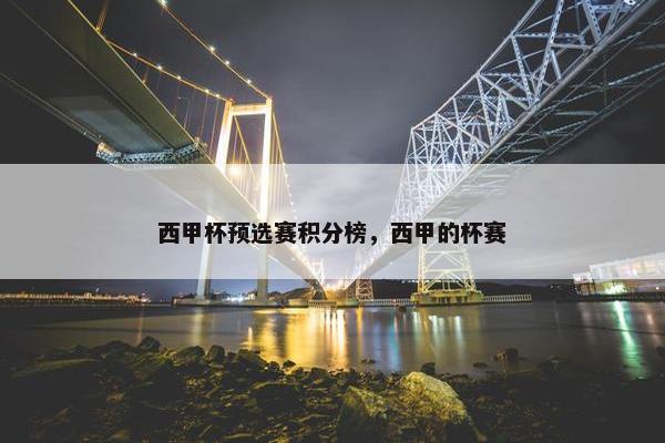 西甲杯预选赛积分榜，西甲的杯赛