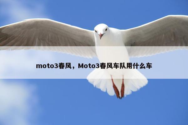 moto3春风，Moto3春风车队用什么车