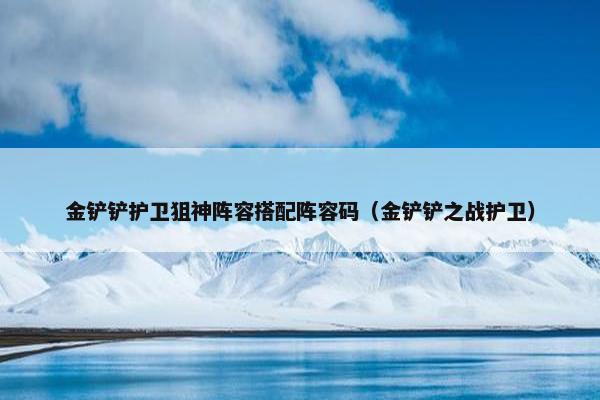 金铲铲护卫狙神阵容搭配阵容码（金铲铲之战护卫）