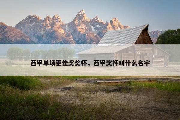 西甲单场更佳奖奖杯，西甲奖杯叫什么名字