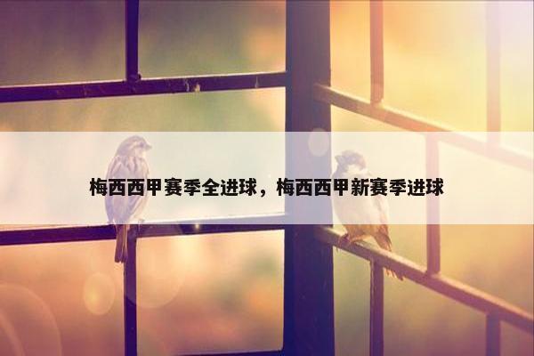 梅西西甲赛季全进球，梅西西甲新赛季进球