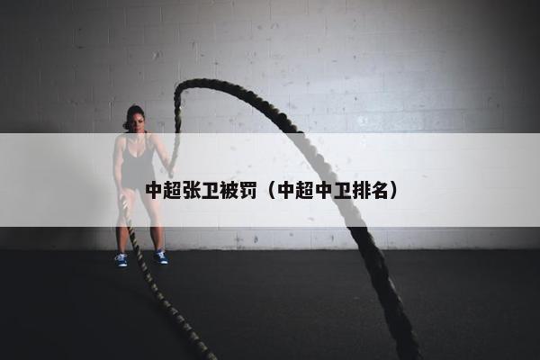 中超张卫被罚（中超中卫排名）
