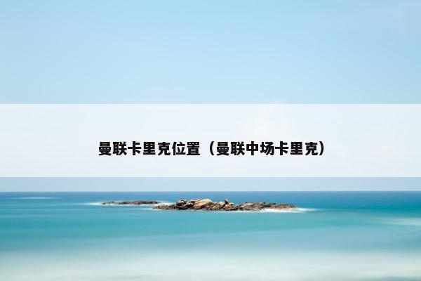 曼联卡里克位置（曼联中场卡里克）