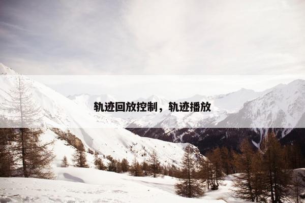 轨迹回放控制，轨迹播放