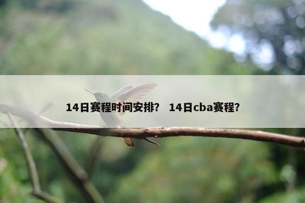 14日赛程时间安排？ 14日cba赛程？