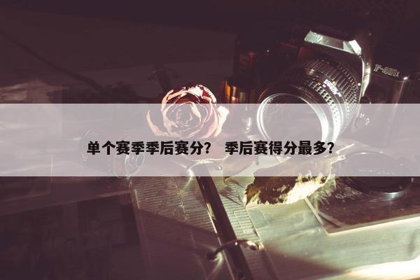 单个赛季季后赛分？ 季后赛得分最多？
