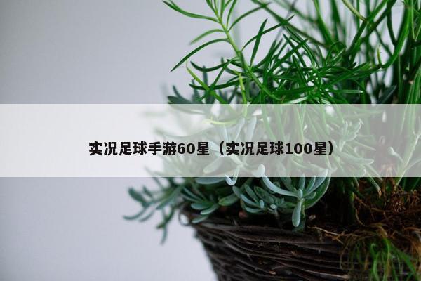 实况足球手游60星（实况足球100星）