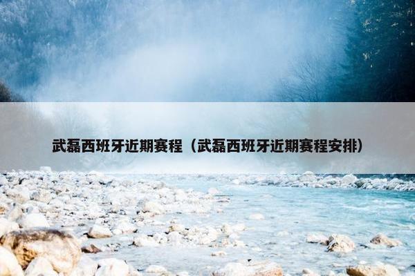 武磊西班牙近期赛程（武磊西班牙近期赛程安排）