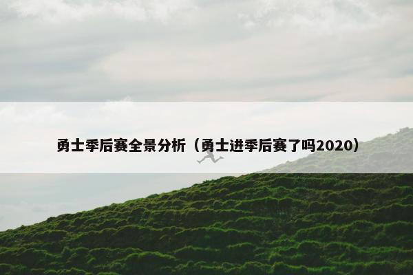勇士季后赛全景分析（勇士进季后赛了吗2020）