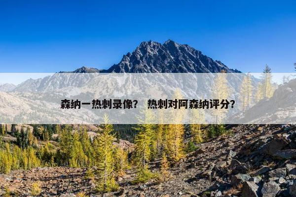 森纳一热刺录像？ 热刺对阿森纳评分？