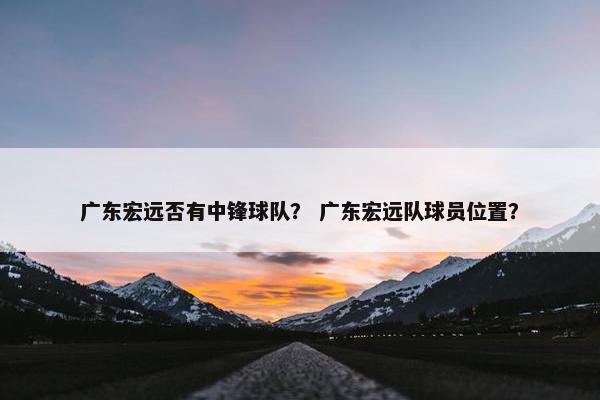 广东宏远否有中锋球队？ 广东宏远队球员位置？