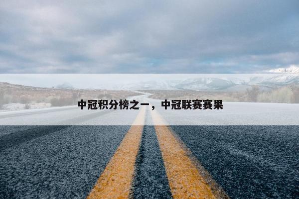 中冠积分榜之一，中冠联赛赛果