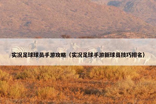实况足球球员手游攻略（实况足球手游新球员技巧排名）