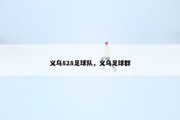 义乌828足球队，义乌足球群