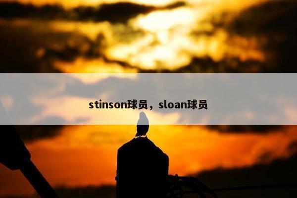 stinson球员，sloan球员