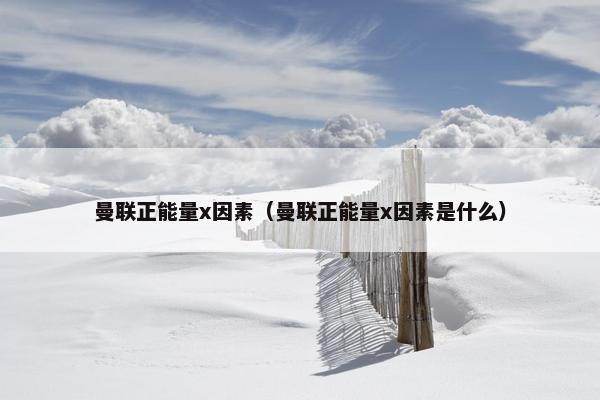 曼联正能量x因素（曼联正能量x因素是什么）
