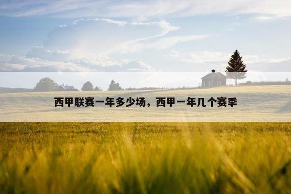 西甲联赛一年多少场，西甲一年几个赛季