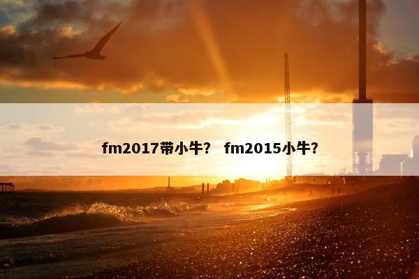 fm2017带小牛？ fm2015小牛？