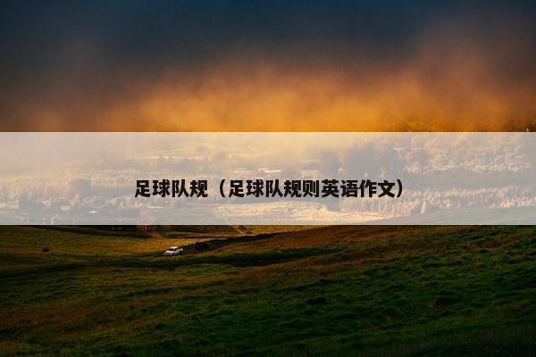 足球队规（足球队规则英语作文）