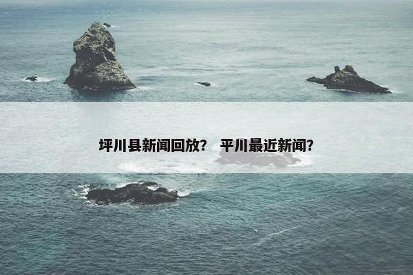 坪川县新闻回放？ 平川最近新闻？