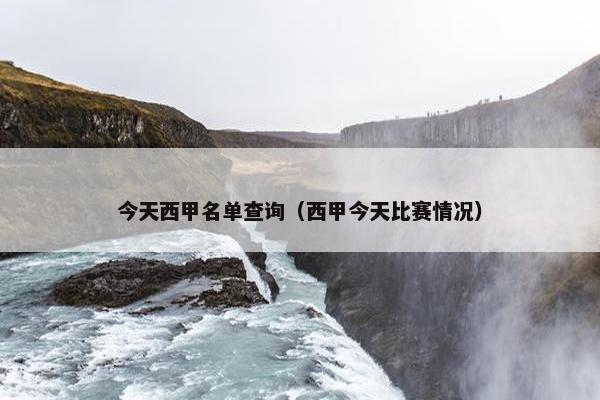 今天西甲名单查询（西甲今天比赛情况）