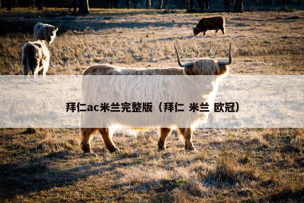 拜仁ac米兰完整版（拜仁 米兰 欧冠）