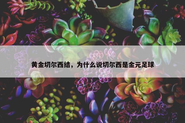 黄金切尔西结，为什么说切尔西是金元足球