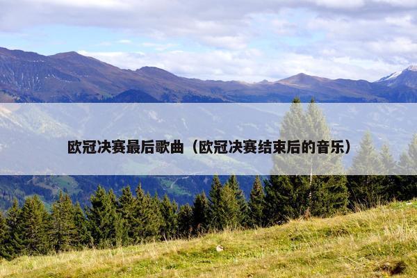 欧冠决赛最后歌曲（欧冠决赛结束后的音乐）