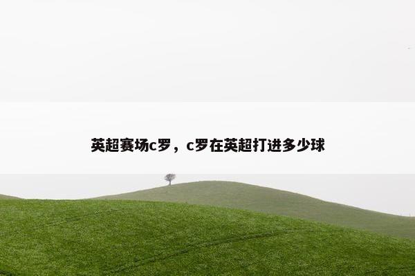 英超赛场c罗，c罗在英超打进多少球