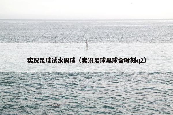 实况足球试水黑球（实况足球黑球含时刻q2）