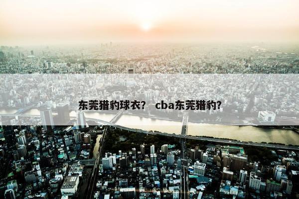东莞猎豹球衣？ cba东莞猎豹？